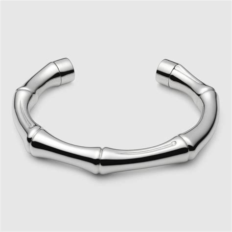 gucci bamboo silver boule bracelet|Gucci double g silver bracelet.